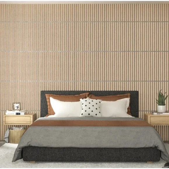 Artika Sonolok Sound Absorbing Slatted Panel Kit Oak Finish 4 Panels